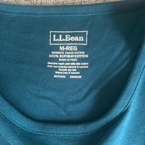L.L. Bean women’s medium regular hundred percent cotton, long sleeve blue shirt